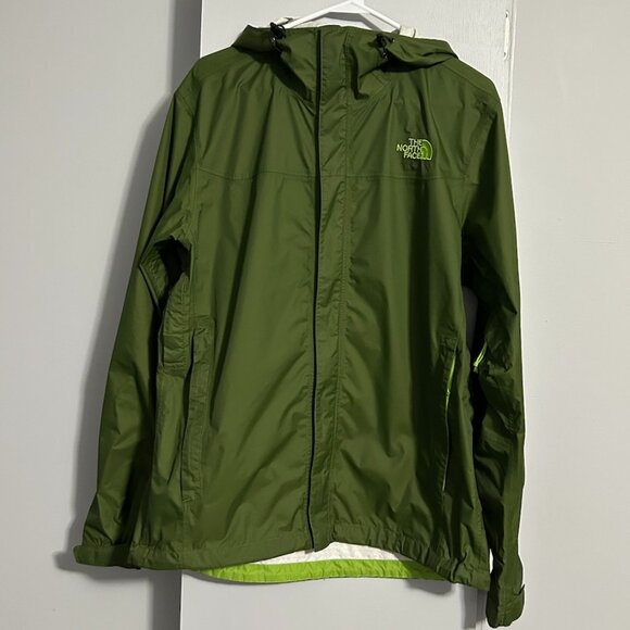 The North Face HYVENT 2.5L Rain Coat Dark Olive Green Men's Size M - Picture 1 of 16